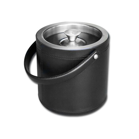 Dacasso Classic Black Leather Ice Bucket AG-1060